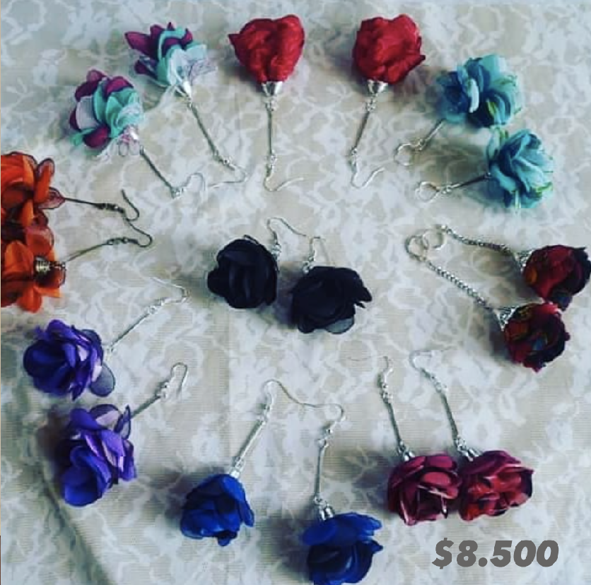 Aros de Flores en Tela distintos tamaños 4